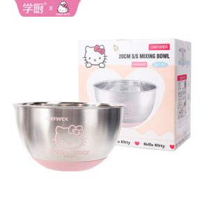 Stainless Steel Mixing Bowls - CHEFMADE 304 Non-Slip Japanese Style Bowls for Baking & Cooking