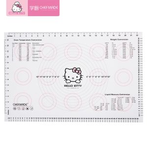 Kneading Mat - KITTY Heat-Resistant Non-Slip Platinum Silicone Baking Mat for Dough Preparation40-60CM