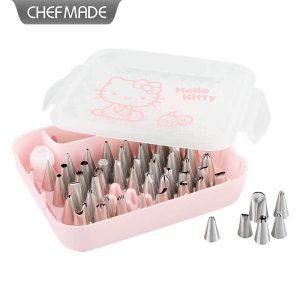 56-Piece Piping Tips Set with Storage Case - Complete Cake Decorating Kit with Icing Bags & Tools