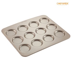 Whoopie Pie Pan - CHEFMADE 12-Cavity Professional Carbon Steel Baking Mold for Pies & Macarons