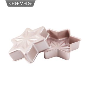 Hexagonal Star Cake Pan Non-Stick | CHEFMADE Dolo Star Mold for Mousse & Cheesecake | Carbon Steel 8.35Inch