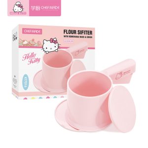Flour Sifter - KITTY Semi-Automatic Hand-Press Cup Design for Powdered Sugar & Baking Flour 4Inch